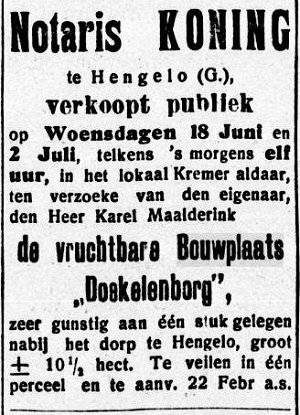 hengelo GB 13 6 1913 Doekelenborg