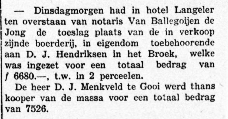 Broekweg 6aa 1939 10 04 GB verkoop boerderij Broek Hendriksen naar Menkveld