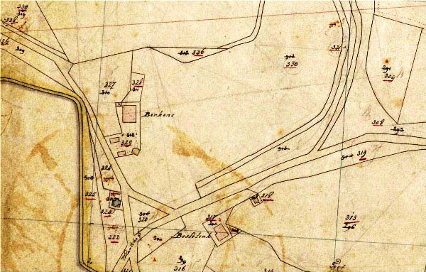 1832 Kadastrale kaart Bron RCE 