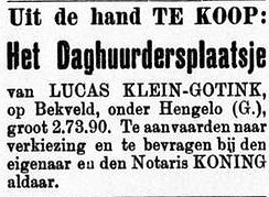 10 08 1895 Lucas Klein Gotink Bekveld