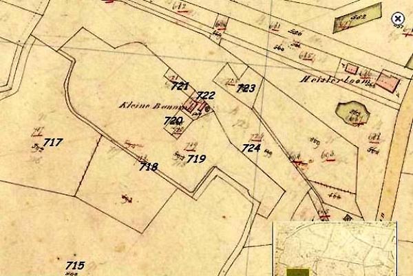 02  1822 Detail uit kadastrale kaart (L C  Machen) Bron  WatWasWaar  