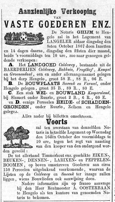 01 10 1867 Arnhemse courant.