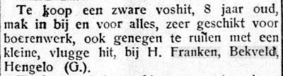 1928 H. Franken verkoop voshit